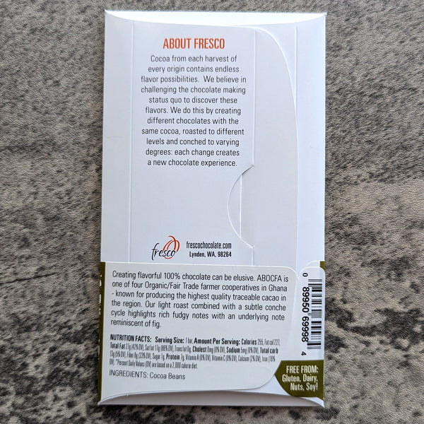 Ghana 100 Light Roast Chocolate Recipe 235 FRESCO CHOCOLATE