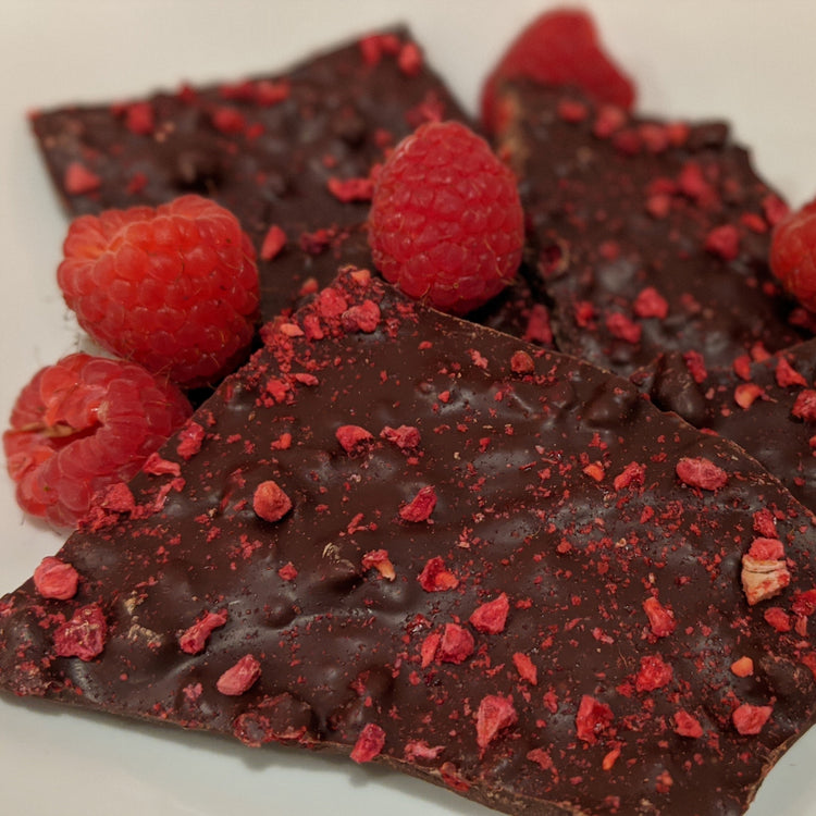 artisan dark chocolate raspberry bark