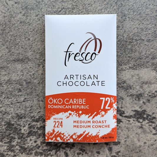 Dominican Republic Öko Caribe 72% Medium Roast Chocolate – Recipe 224