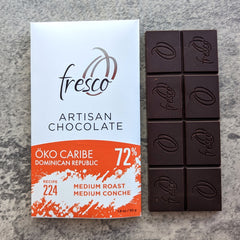 Dominican Republic Öko Caribe 72% Medium Roast Chocolate – Recipe 224
